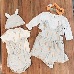 Baby Easter Bundle Outfits Romper Dress EUC Like New! Size 3M